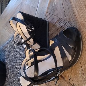 COACH wedge platform leather heels! 6